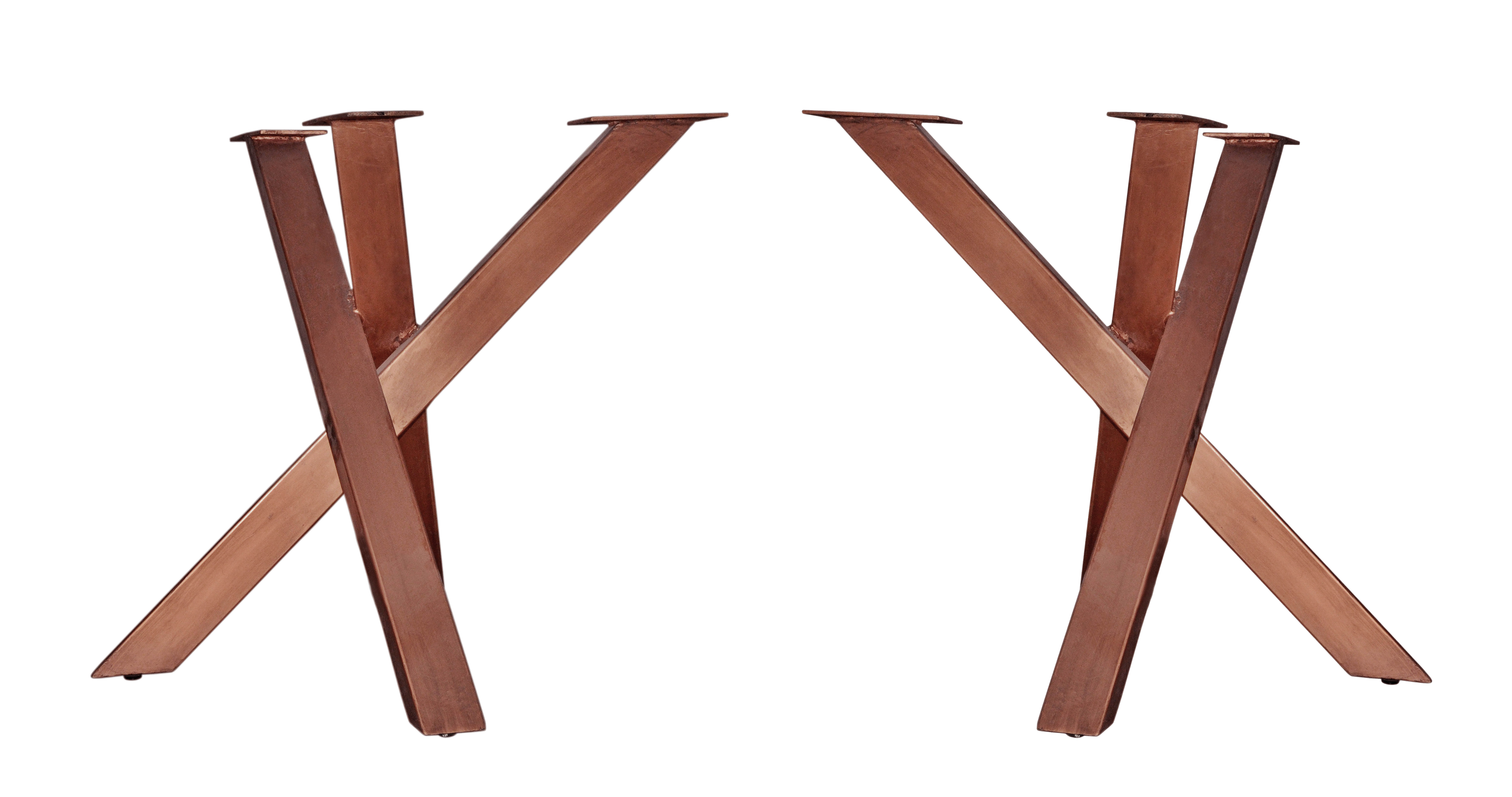 Tischgestell Cibus mit 3-er Beine Antikbraun