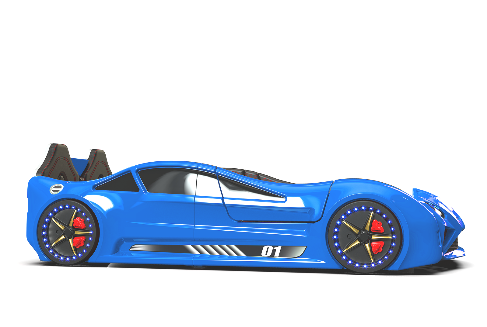 Autobett LP 660 Roadster mit Flügeltüren und Beleuchtung Blau