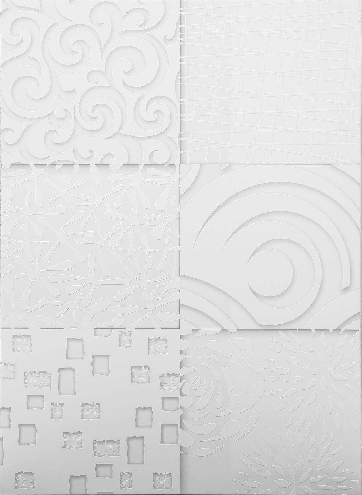 Sideboard Weiß mit Siebdruck Miro 2-türig