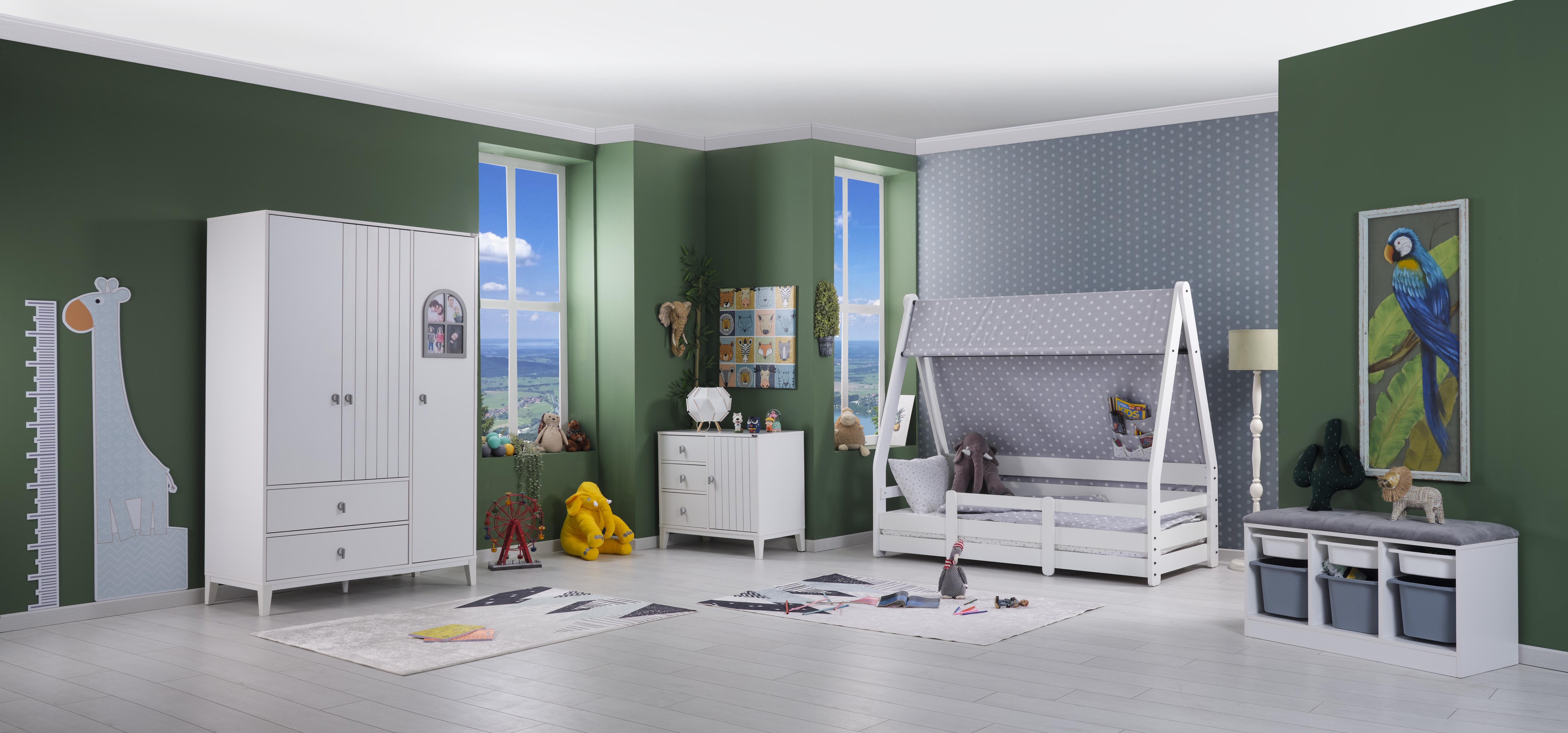 Ritmik Montessori Kinderzimmer-Set Piero 85x180 cm 4-teilig 
