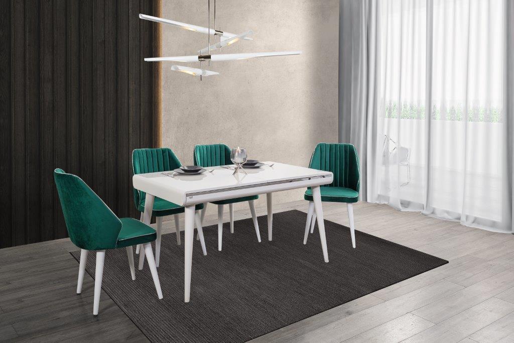 Raudi Esszimmer-Tisch Alanis 140x80 ausziehbar Weiß