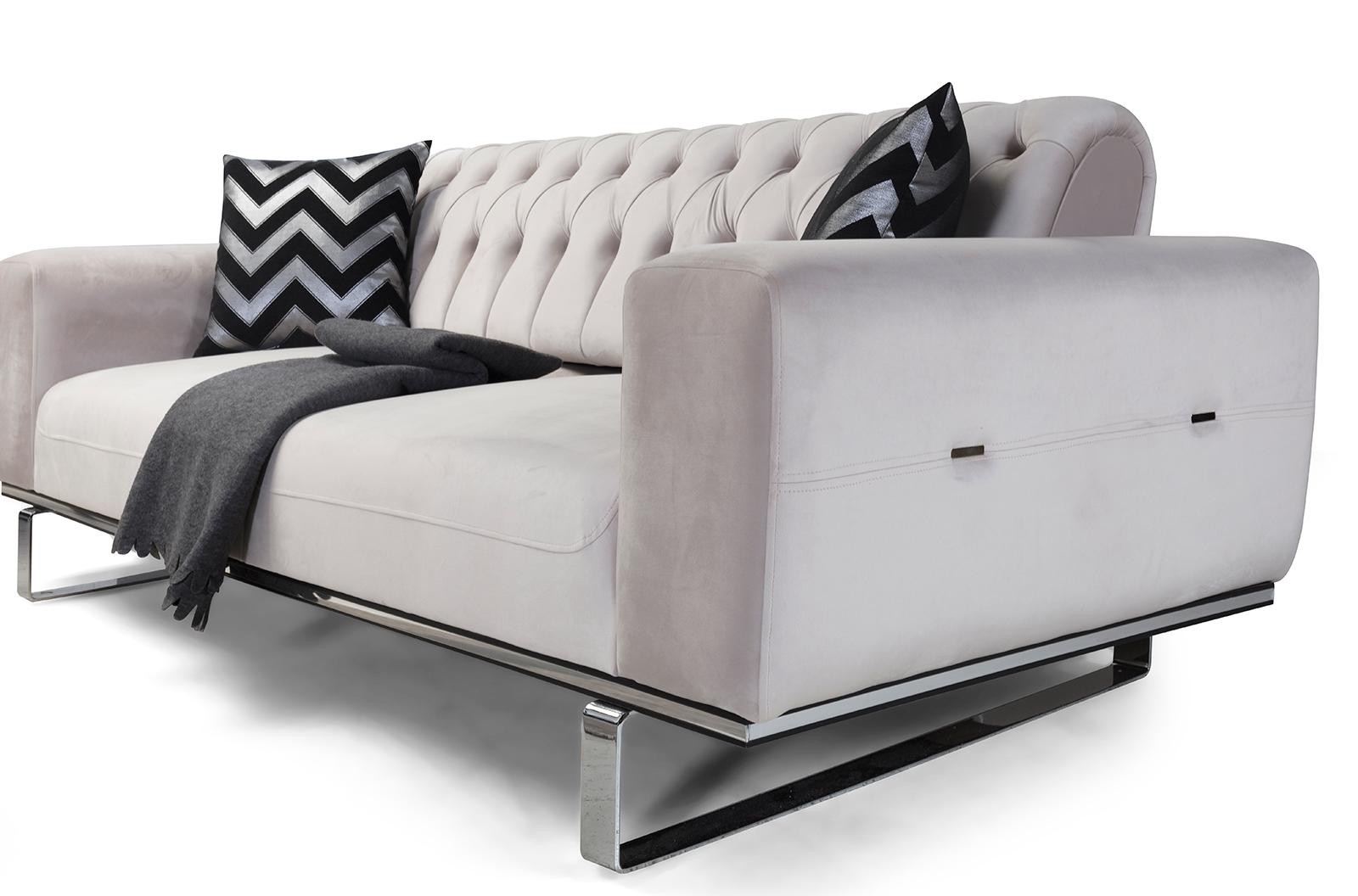 Eymense Design Sofa 3-Sitzer Arizona Anthrazit Gold