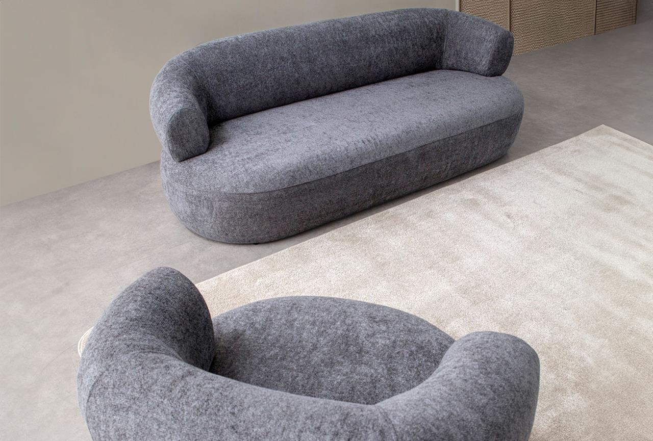 Eymense Polster Sofa Set Roma Modern Anthrazit 2-teilig Eymense Polster Sofa Set Roma Modern Anthrazit 2-teilig
