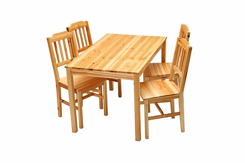 Julians Tischgruppe 118x76 mit 4 Stühlen