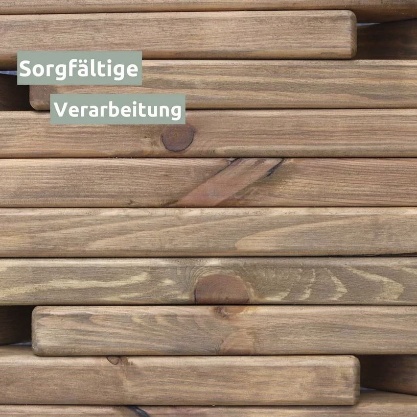 Holz4Home Garten-Set Skandinavisch aus Kiefer 3-teilig