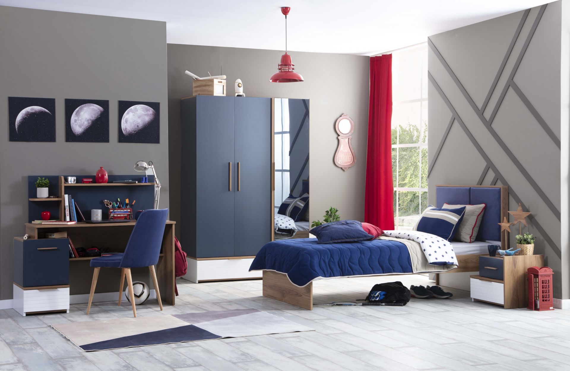 Kinderbett 120x200 cm blau bei Möbel Lux