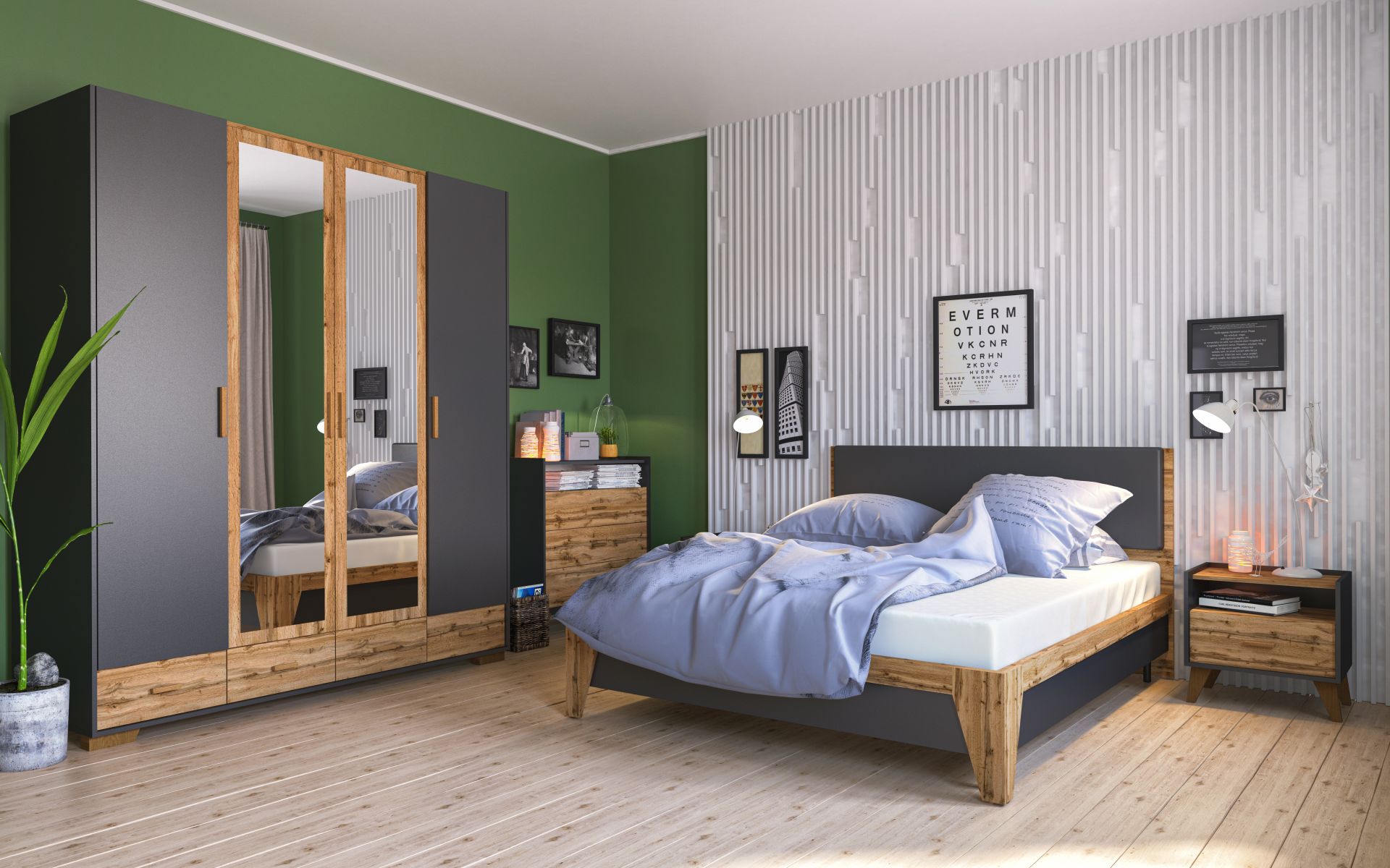 Modernes Jugendbett 160x200 cm bei Möbel Lux