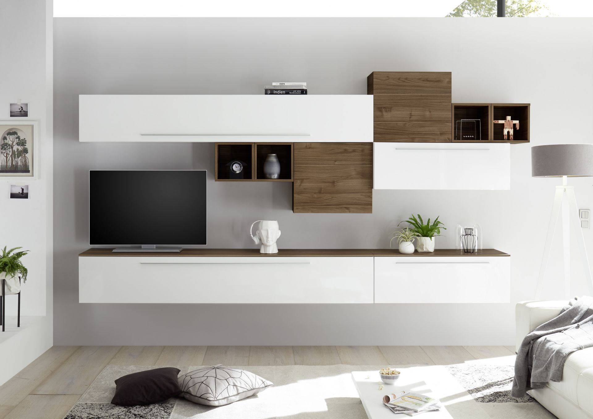 Design Wohnwand modern günstig online kaufen   Möbel Lux