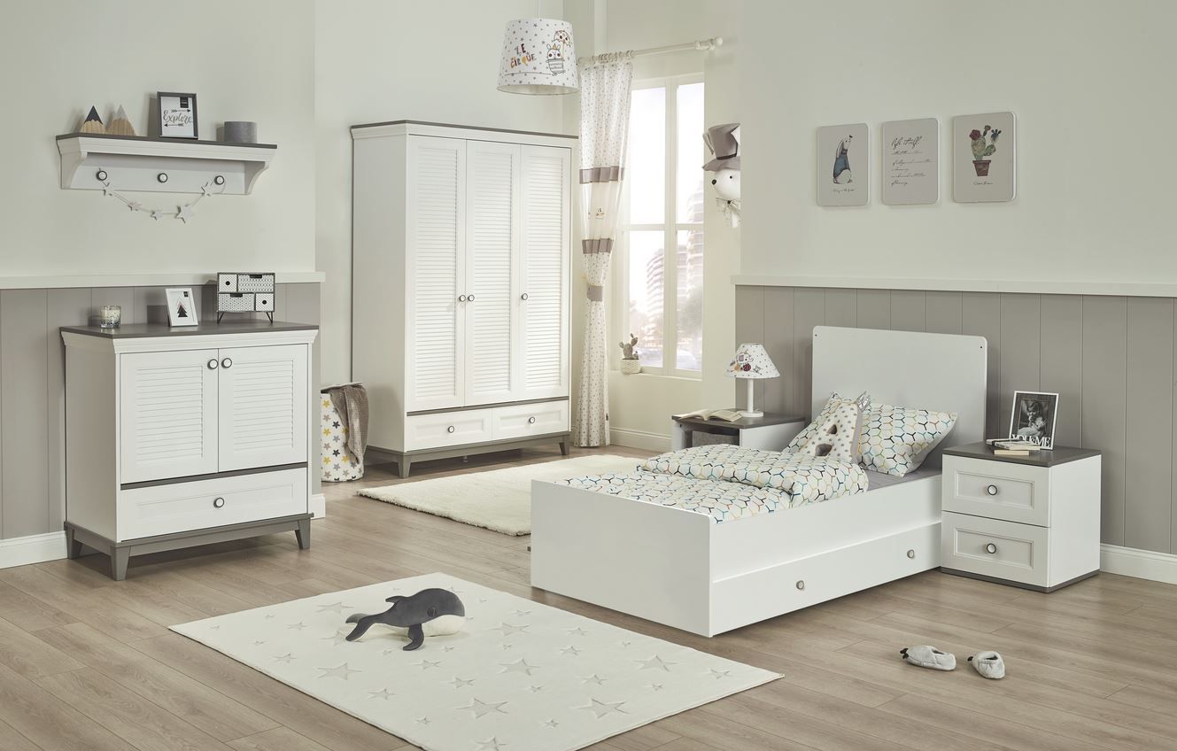 Babyzimmer, Kinderzimmer und Jugendzimmer in grau | bei Möbel Lux